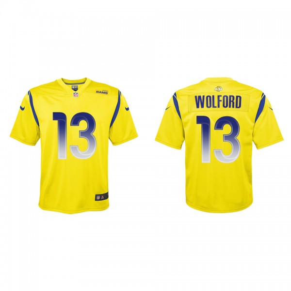 John Wolford Youth Los Angeles Rams Gold Inverted ...