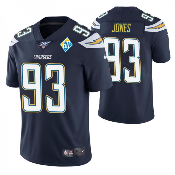 Los Angeles Chargers Justin Jones Navy 60th Annive...