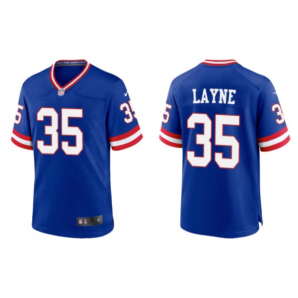 Men's New York Giants Justin Layne Royal Classic G...