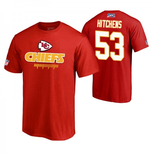 Men's Kansas City Chiefs #53 Anthony Hitchens Red 100 Primary Pro Line T-shirt