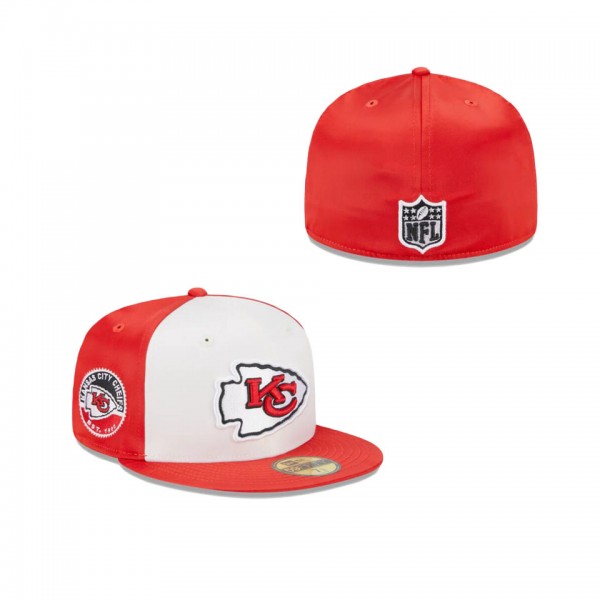 Kansas City Chiefs Throwback Satin 59FIFTY Fitted ...