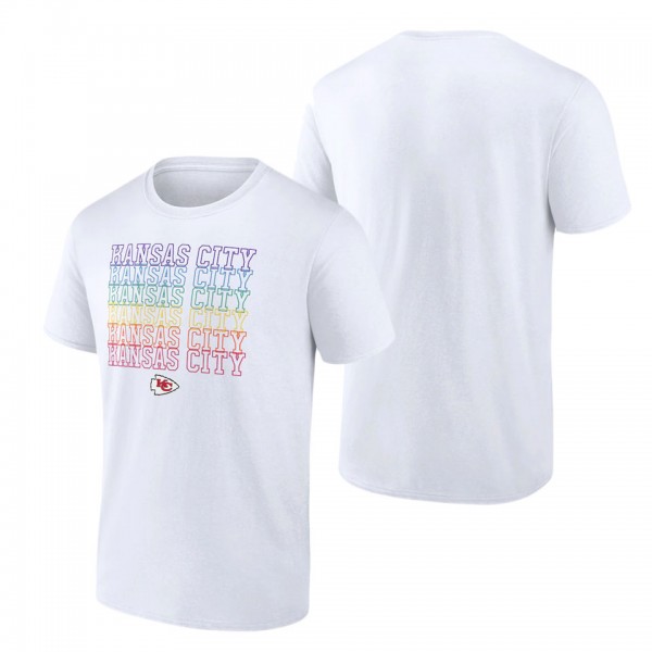 Kansas City Chiefs Fanatics Branded White City Pride Logo T-Shirt