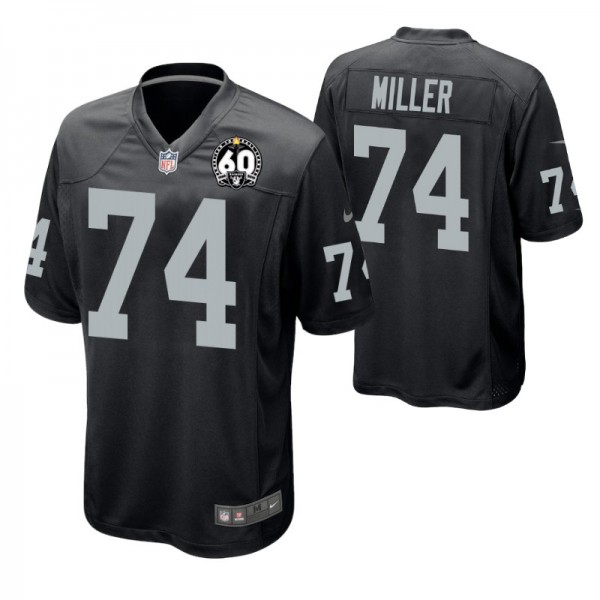 #74 Kolton Miller Oakland Raiders Jersey 60th Anni...