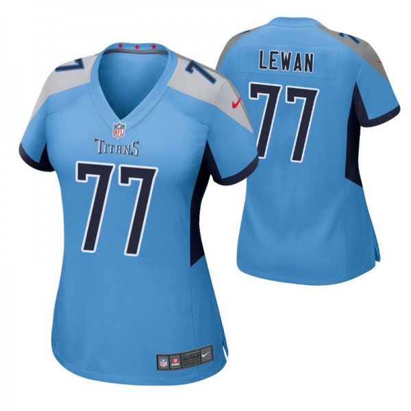 Women - Tennessee Titans #77 Taylor Lewan Light Bl...