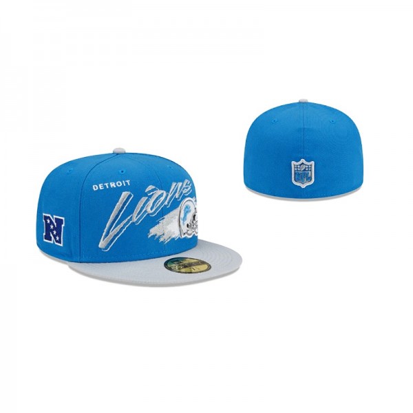 Detroit Lions Helmet Blue Hat 59FIFTY Fitted