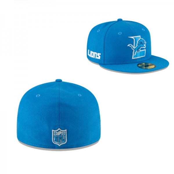 Detroit Lions New Era Blue Logo Mix 59FIFTY Fitted...
