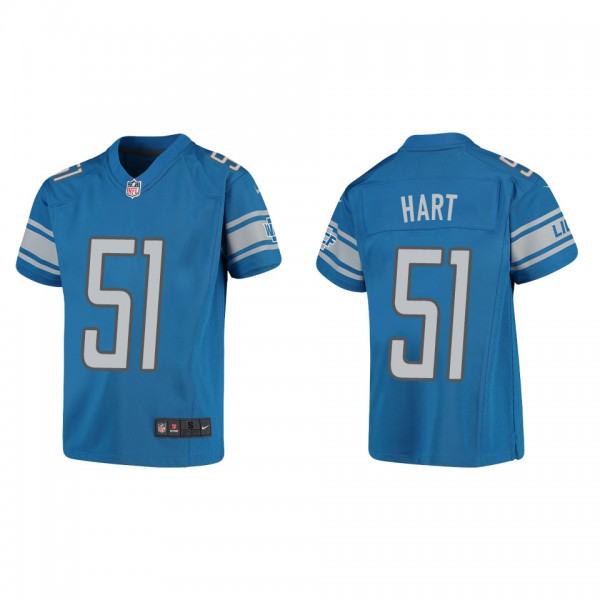 Youth Detroit Lions Bobby Hart Blue Game Jersey