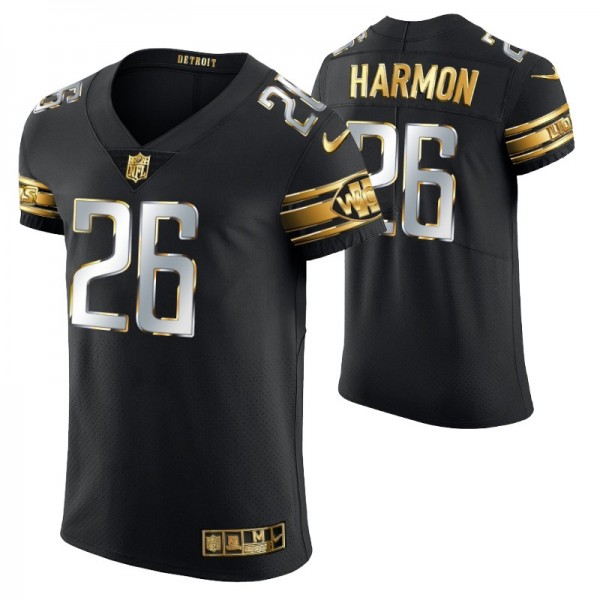 Detroit Lions Duron Harmon #26 Golden Edition Blac...