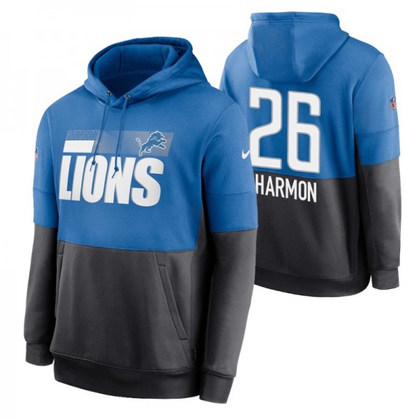 Detroit Lions 26 #Duron Harmon Sideline Lockup Blu...