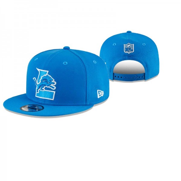 Detroit Lions Logo Mix Hat Blue 9FIFTY Snapback