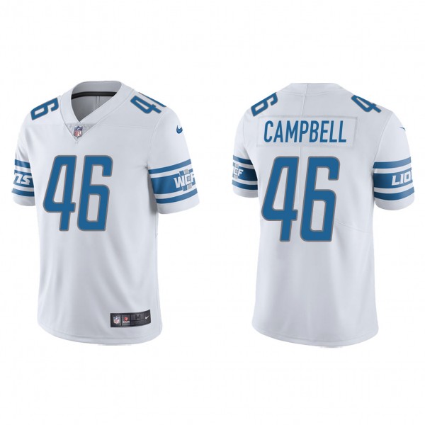 Men's Detroit Lions Jack Campbell White 2023 NFL D...