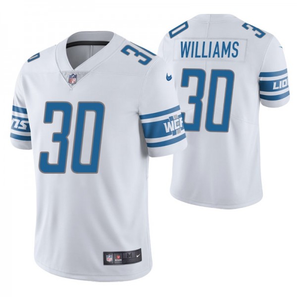 Jamaal Williams No. 30 Detroit Lions White Color R...