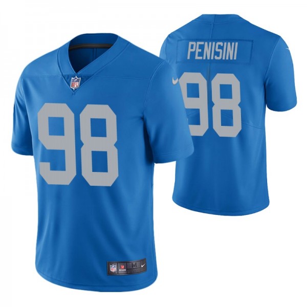Detroit Lions John Penisini #98 Vapor Limited Blue...