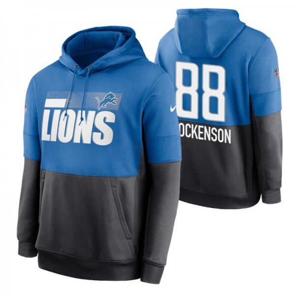 Detroit Lions 88 #T.J. Hockenson Sideline Lockup B...