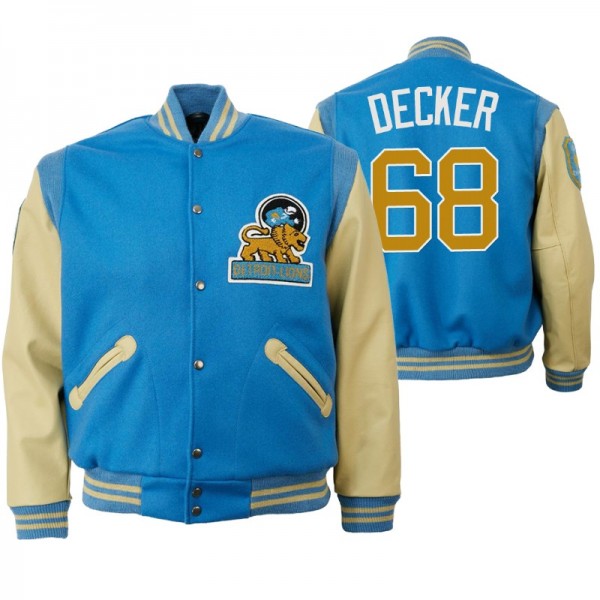Taylor Decker No. 68 Detroit Lions Light Blue Auth...