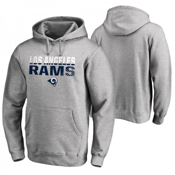 Los Angeles Rams Ash Iconic Fade Out Pullover Hood...