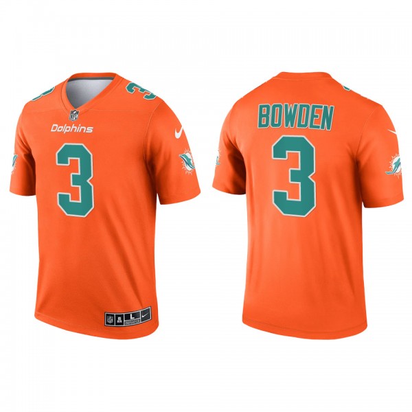 Men's Miami Dolphins Lynn Bowden Orange Inverted L...
