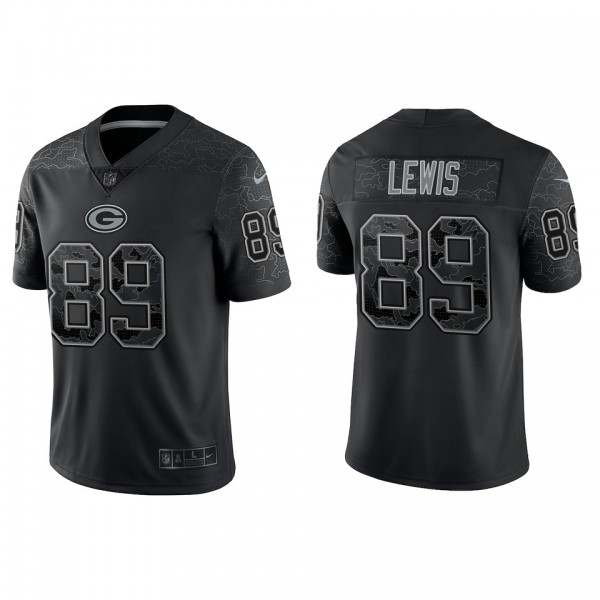 Marcedes Lewis Green Bay Packers Black Reflective ...