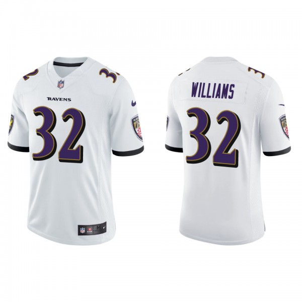 Men's Baltimore Ravens Marcus Williams White Vapor...