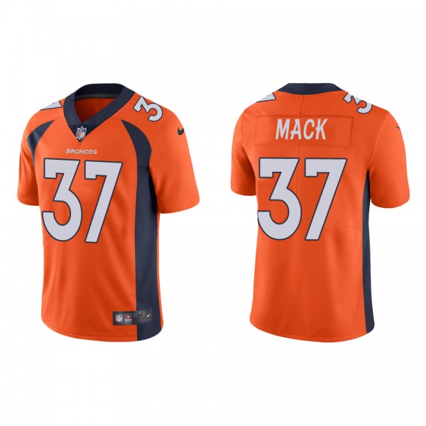 Men's Denver Broncos Marlon Mack Orange Vapor Limited Jersey