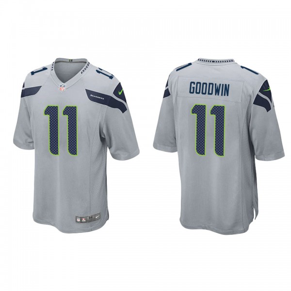 Men's Seattle Seahawks Marquise Goodwin Gray Game Jersey
