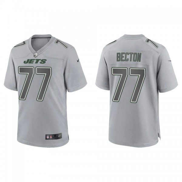 Mekhi Becton Men's New York Jets Gray Atmosphere F...