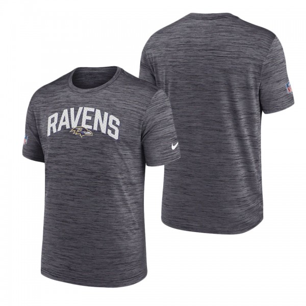 Men's Baltimore Ravens Nike Black Velocity Athletic Stack Performance T-Shirt