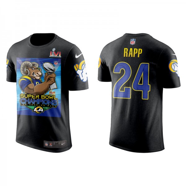 Men's Taylor Rapp Los Angeles Rams Black Super Bow...