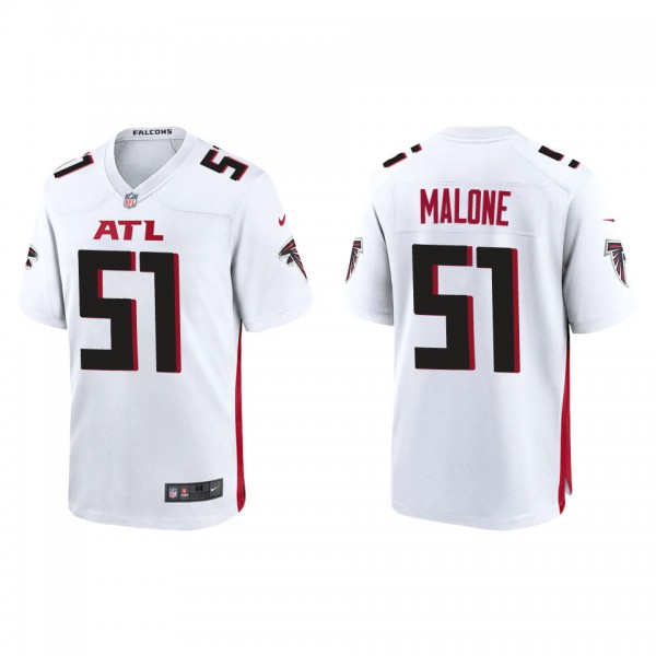 Men's Atlanta Falcons DeAngelo Malone White Game J...