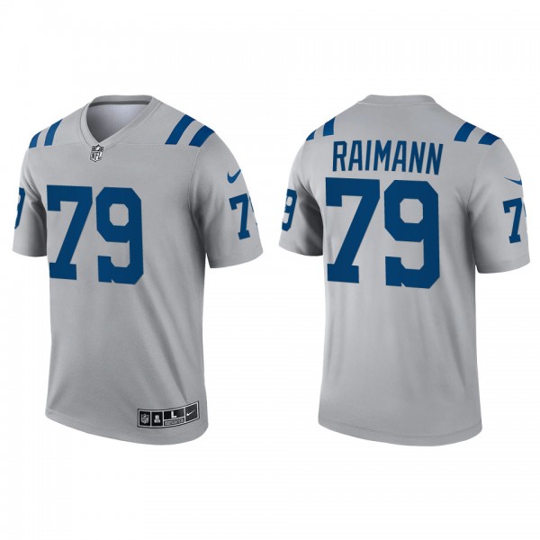 Men's Indianapolis Colts Bernhard Raimann Gray Inv...