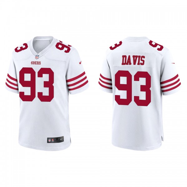 Men's San Francisco 49ers Kalia Davis White Game J...