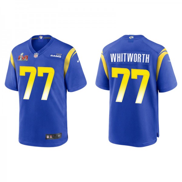 Men's Los Angeles Rams Andrew Whitworth Royal Supe...