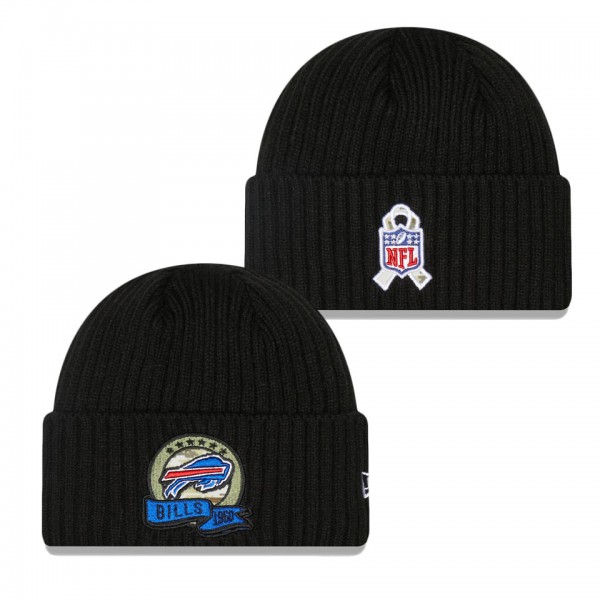 Men's Buffalo Bills Black 2022 Salute To Service Knit Hat