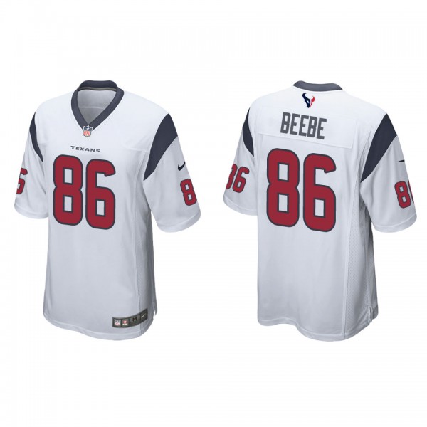 Men's Houston Texans Chad Beebe White Game Jersey