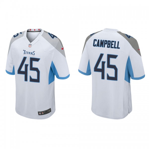 Men's Tennessee Titans Chance Campbell White Game ...