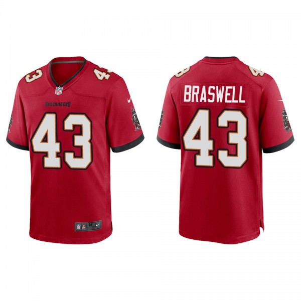 Men's Chris Braswell Tampa Bay Buccaneers Red Game...