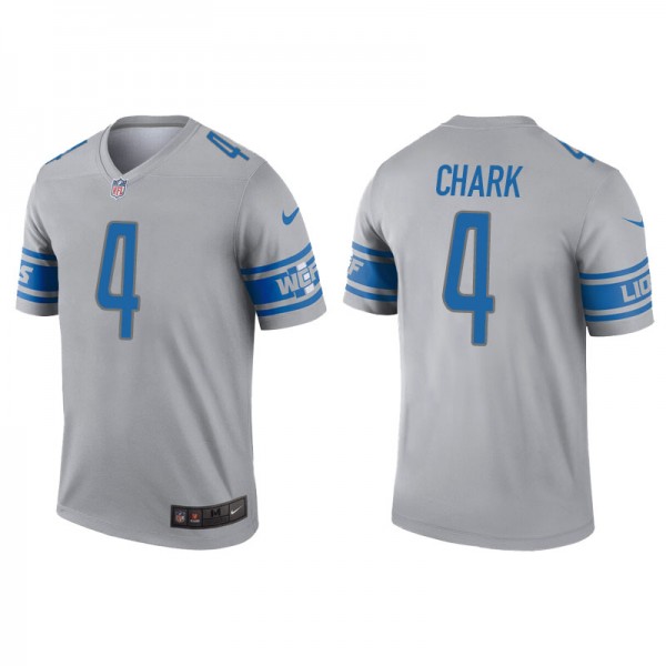 Men's Detroit Lions D.J. Chark Gray Inverted Legen...