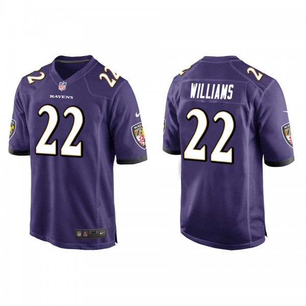 Men's Baltimore Ravens Damarion Williams Purple Ga...