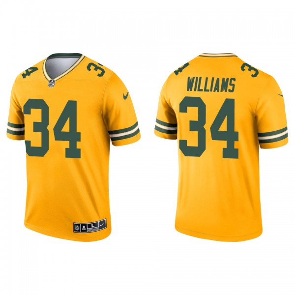 Men's Green Bay Packers Dexter Williams Gold Inver...