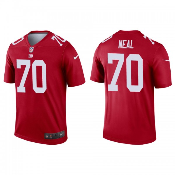 Men's New York Giants Evan Neal Red 2022 NFL Draft...