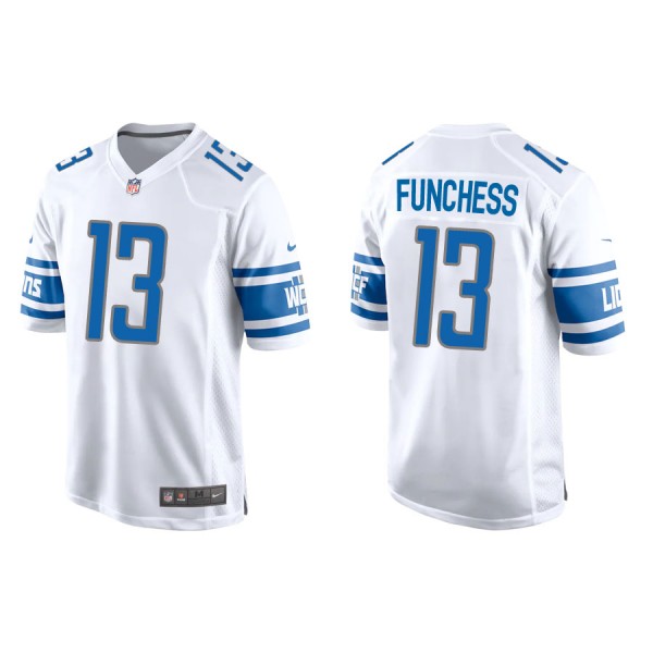 Funchess Lions White Game Jersey