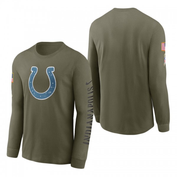 Men's Indianapolis Colts Olive 2022 Salute To Serv...