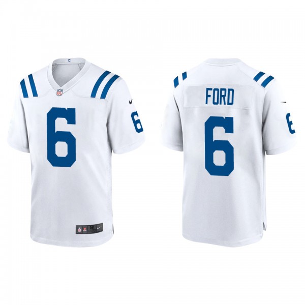 Men's Indianapolis Colts Isaiah Ford White Game Je...