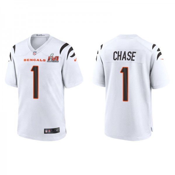 Men's Cincinnati Bengals Ja'Marr Chase White Super...