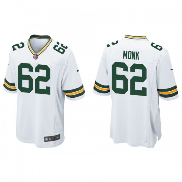 Men's Jacob Monk Green Bay Packers White Game Jers...