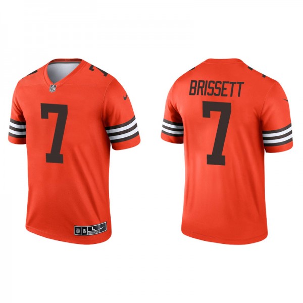 Men's Cleveland Browns Jacoby Brissett Orange Inve...