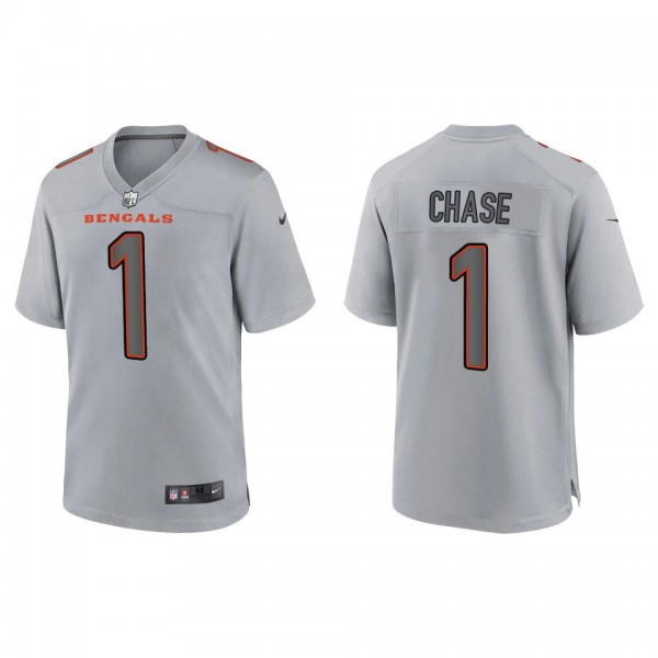 Men's Ja'Marr Chase Cincinnati Bengals Gray Atmosp...