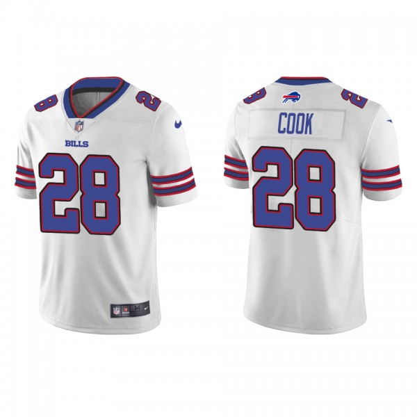 Men's Buffalo Bills James Cook White 2022 NFL Draft Vapor Limited Jersey