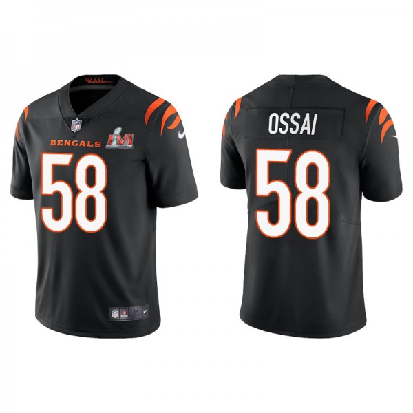 Men's Cincinnati Bengals Joseph Ossai Black Super Bowl LVI Vapor Limited Jersey