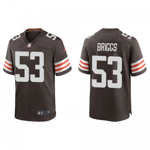 Men's Jowon Briggs Cleveland Browns Brown Game Jer...